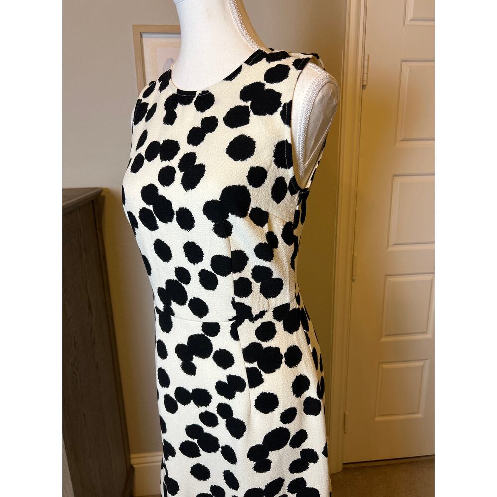Who What Wear | Black/Cream Drop Waist Polka Dot Dress | Small - Picture 7 of 15